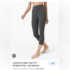 Lululemon align hr crop 21’